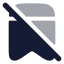 Bookmarkoff icon with bulk rounded style