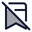 Bookmarkoff icon with duotone standard style
