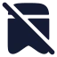 Bookmarkoff icon with solid rounded style