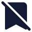 Bookmarkoff icon with solid standard style