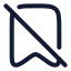 Bookmarkoff icon with stroke rounded style