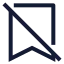 Bookmarkoff icon with stroke sharp style