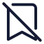 Bookmarkoff icon with stroke standard style
