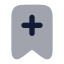 Bookmarkplus icon with bulk rounded style