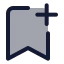 Bookmarkplus icon with duotone standard style
