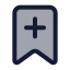Bookmarkplus icon with duotone standard style