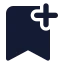 Bookmarkplus icon with solid standard style