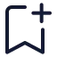 Bookmarkplus icon with stroke standard style