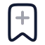 Bookmarkplus icon with twotone rounded style