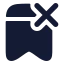 Bookmarkremove icon with solid rounded style
