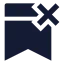Bookmarkremove icon with solid sharp style