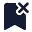 Bookmarkremove icon with solid standard style