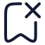 Bookmarkremove icon with stroke rounded style