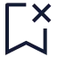 Bookmarkremove icon with stroke sharp style