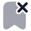 Bookmarkx icon with bulk rounded style