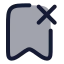 Bookmarkx icon with duotone rounded style