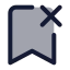 Bookmarkx icon with duotone standard style