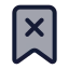 Bookmarkx icon with duotone standard style