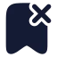 Bookmarkx icon with solid rounded style