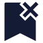 Bookmarkx icon with solid sharp style
