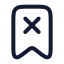 Bookmarkx icon with stroke rounded style