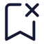 Bookmarkx icon with stroke standard style