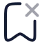 Bookmarkx icon with twotone rounded style