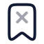 Bookmarkx icon with twotone rounded style