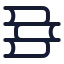 Books icon with stroke rounded style