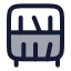 Bookshelf icon with duotone rounded style