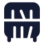 Bookshelf icon with solid standard style