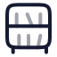 Bookshelf icon with twotone rounded style