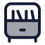 Bookshelf icon with duotone standard style