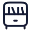 Bookshelf icon with stroke rounded style