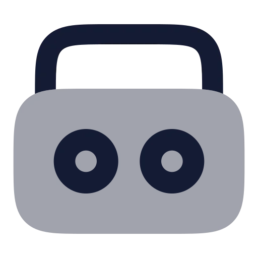 Boom Box Icon in Bulk Rounded style