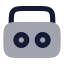 Boombox icon with bulk rounded style