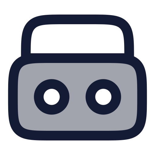 Boom Box Icon in Duotone Rounded style