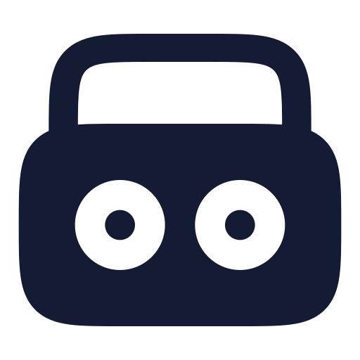 Boom Box Icon in Solid Rounded style