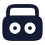 Boombox icon with solid rounded style