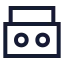 Boombox icon with stroke sharp style