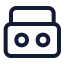 Boombox icon with stroke standard style