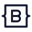 Bootstrap icon with stroke sharp style