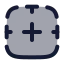 Borderbottom icon with duotone rounded style