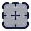 Borderbottom icon with duotone standard style