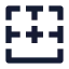 Borderbottom icon with solid sharp style