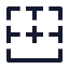 Borderbottom icon with stroke sharp style