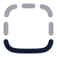 Borderbottom icon with bulk rounded style