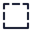 Borderbottom icon with stroke sharp style