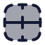 Borderhorizontal icon with duotone rounded style