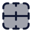 Borderhorizontal icon with duotone standard style